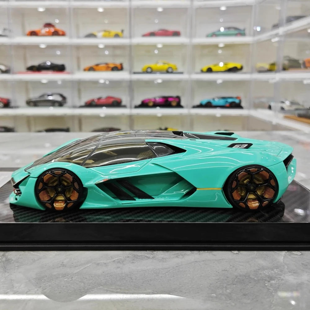 [Ultra Unique] 1:18 Lamborghini 2017 Terzo Millennio Blue Model Car Resin