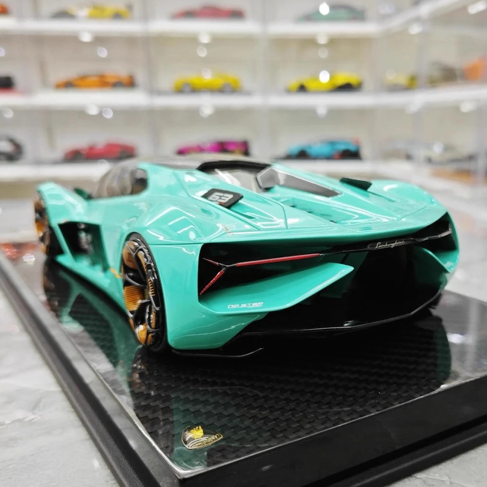 [Ultra Unique] 1:18 Lamborghini 2017 Terzo Millennio Blue Model Car Resin