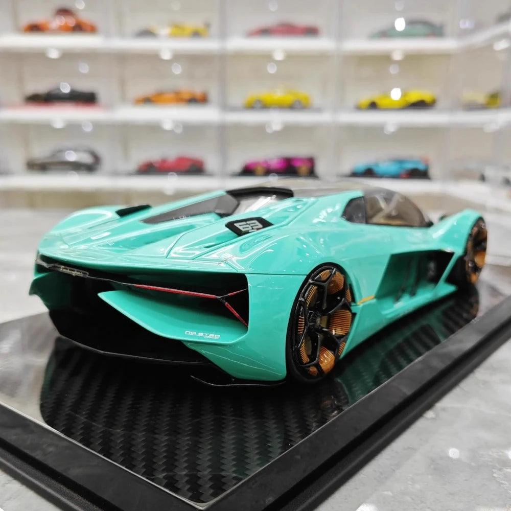 [Ultra Unique] 1:18 Lamborghini 2017 Terzo Millennio Blue Model Car Resin