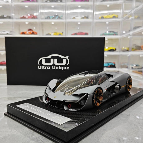 [Ultra Unique] 1:18 Lamborghini 2017 Terzo Millennio Gray Model Car Resin