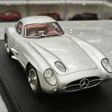 [V8] 1:18 Mercedes-Benz 1955 300 SLR Uhlenhaut coupé modello argento di auto in metallo pressofuso