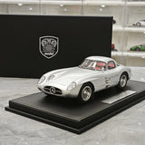 [V8] 1:18 Mercedes-Benz 1955 300 SLR Uhlenhaut coupé modello argento di auto in metallo pressofuso