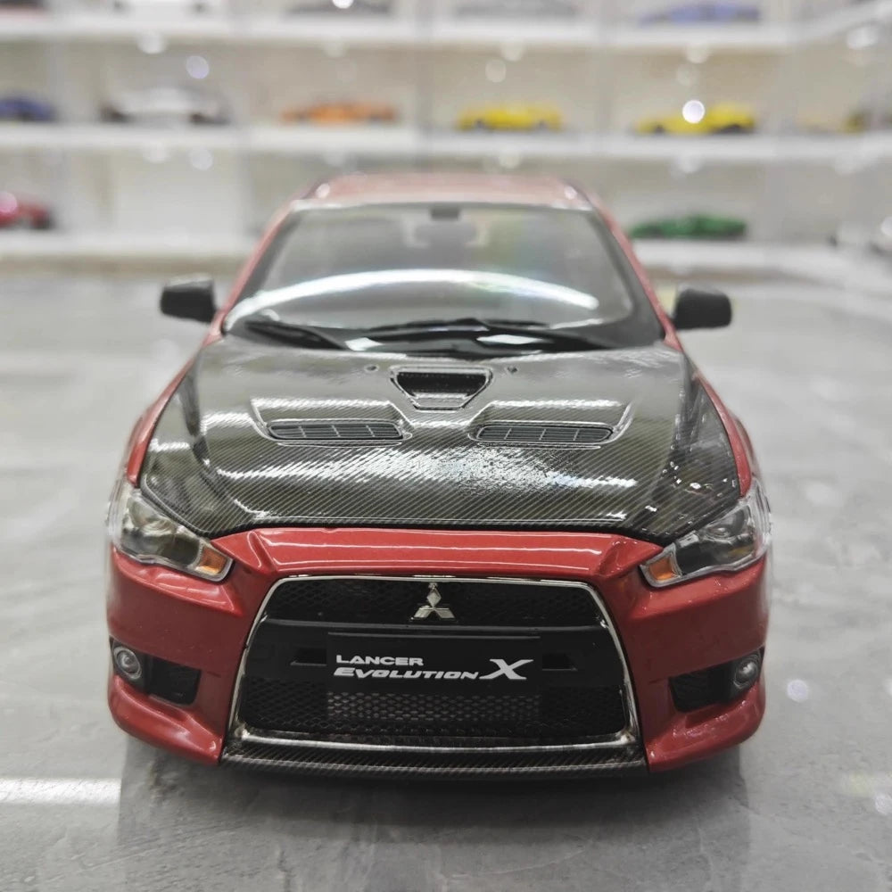 [VIAT] 1:18 Mitsubishi 2008 Lancer Evo X metallizzato rosso modellino di auto Die-Cast