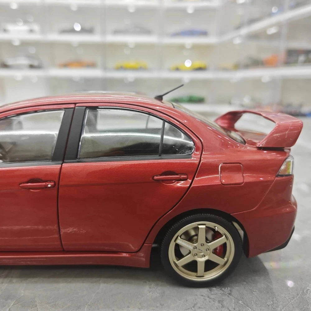 [VIAT] 1:18 Mitsubishi 2008 Lancer Evo X metallizzato rosso modellino di auto Die-Cast