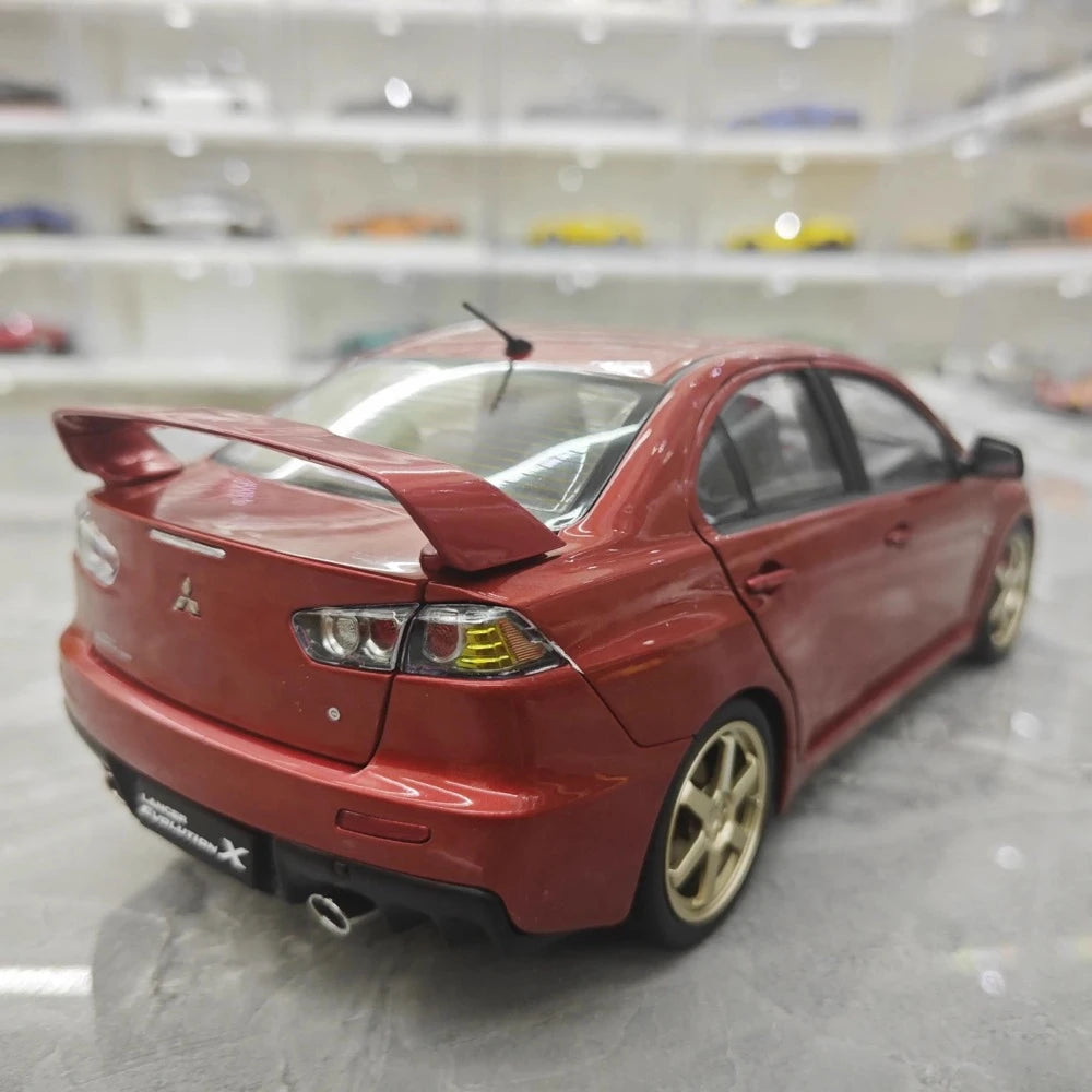 [VIAT] 1:18 Mitsubishi 2008 Lancer Evo X metallizzato rosso modellino di auto Die-Cast