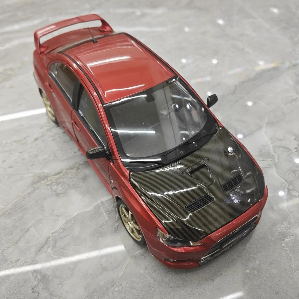 [VIAT] 1:18 Mitsubishi 2008 Lancer Evo X metallizzato rosso modellino di auto Die-Cast
