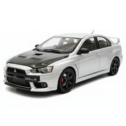 VIAT Mitsubishi 2008 Lancer Evo X Metallic zilver 1:18 – verzamelmodelauto van gegoten metaal