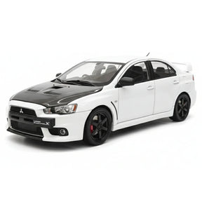 [VIAT] 1:18 Mitsubishi 2008 Lancer Evo X metallizzato bianco modellino di auto Die-Cast