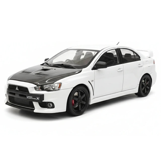 [VIAT] 1:18 Mitsubishi 2008 Lancer Evo X metallizzato bianco modellino di auto Die-Cast