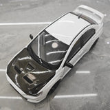 [VIAT] 1:18 Mitsubishi 2008 Lancer Evo X metallizzato bianco modellino di auto Die-Cast