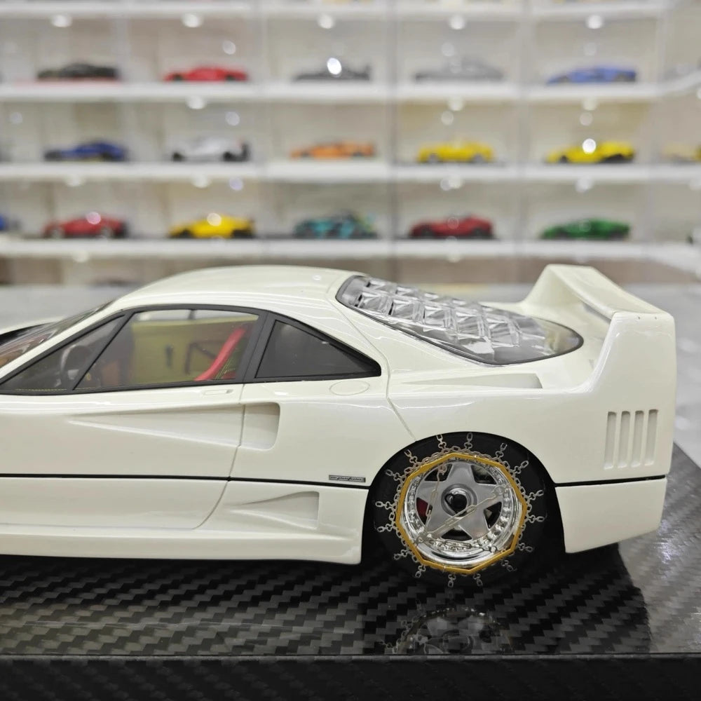 [VIP] 1:18 Ferrari 1989 F40 Snow edizione bianco modellino di auto resina