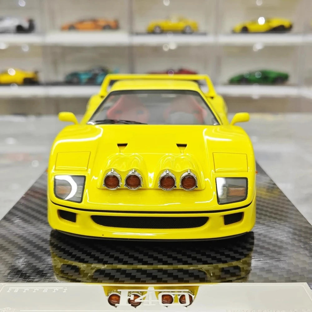[VIP] 1:18 Ferrari 1989 F40 Snow Edition Yellow Model Car Resin