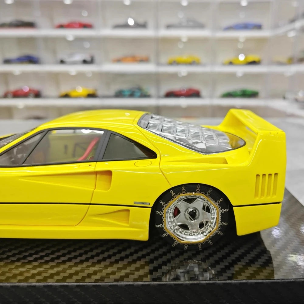 [VIP] 1:18 Ferrari 1989 F40 Snow Edition Yellow Model Car Resin
