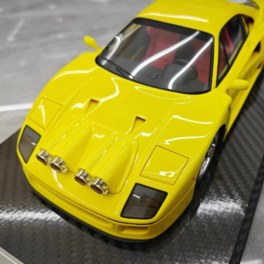[VIP] 1:18 Ferrari 1989 F40 Snow Edition Yellow Model Car Resin