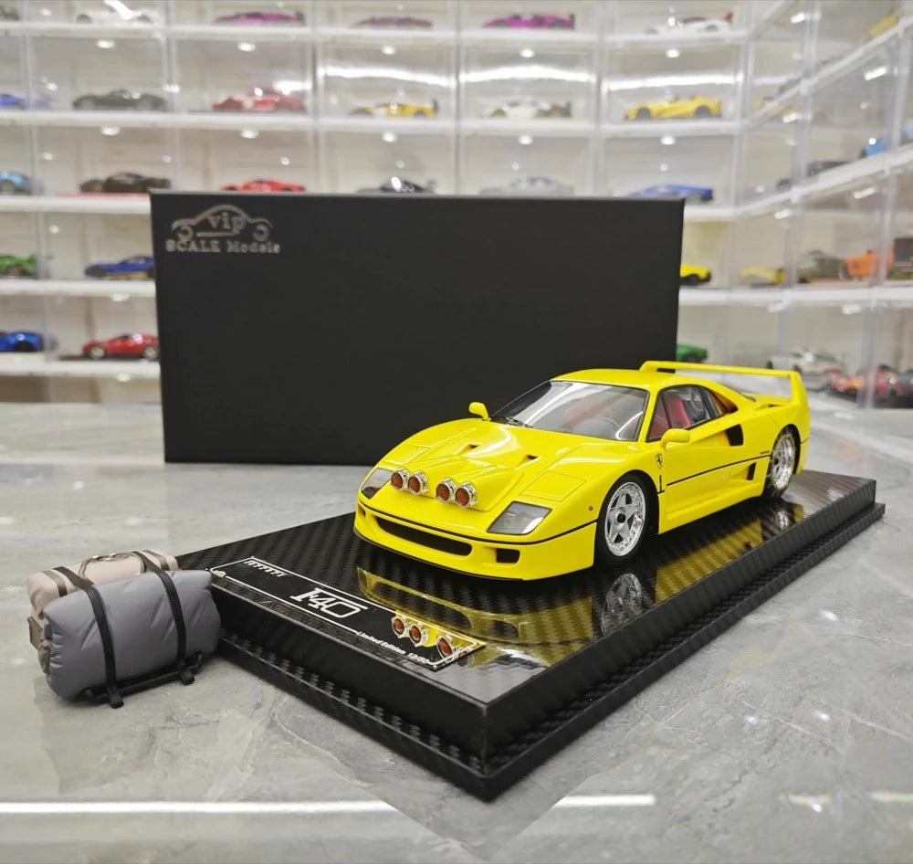 [VIP] 1:18 Ferrari 1989 F40 Snow Edition Yellow Model Car Resin