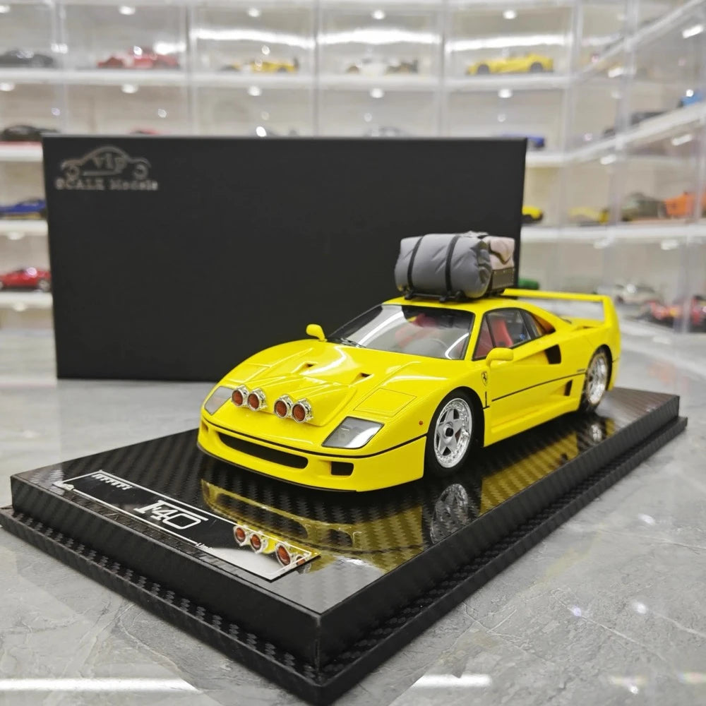 [VIP] 1:18 Ferrari 1989 F40 Snow Edition Yellow Model Car Resin