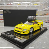 [VIP] 1:18 Ferrari 1989 F40 Snow Edition Yellow Model Car Resin