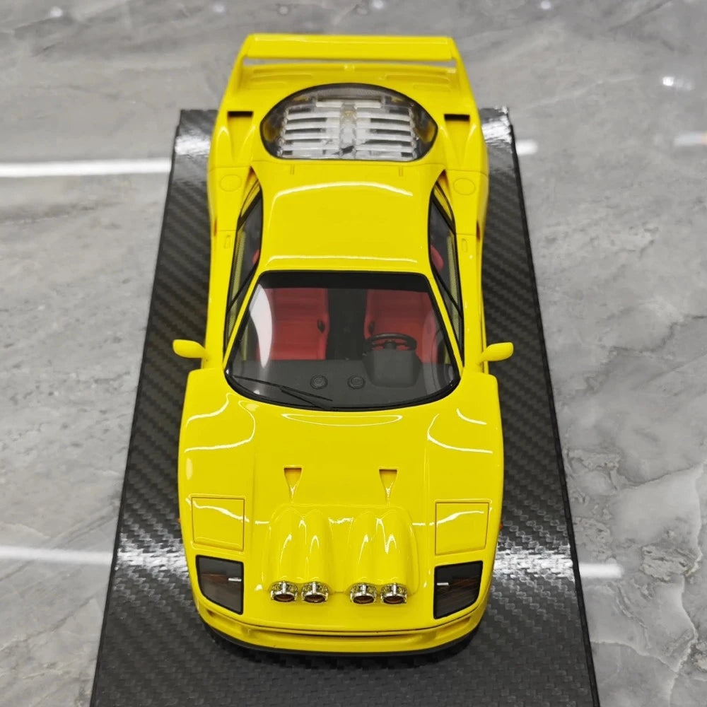 [VIP] 1:18 Ferrari 1989 F40 Snow Edition Yellow Model Car Resin