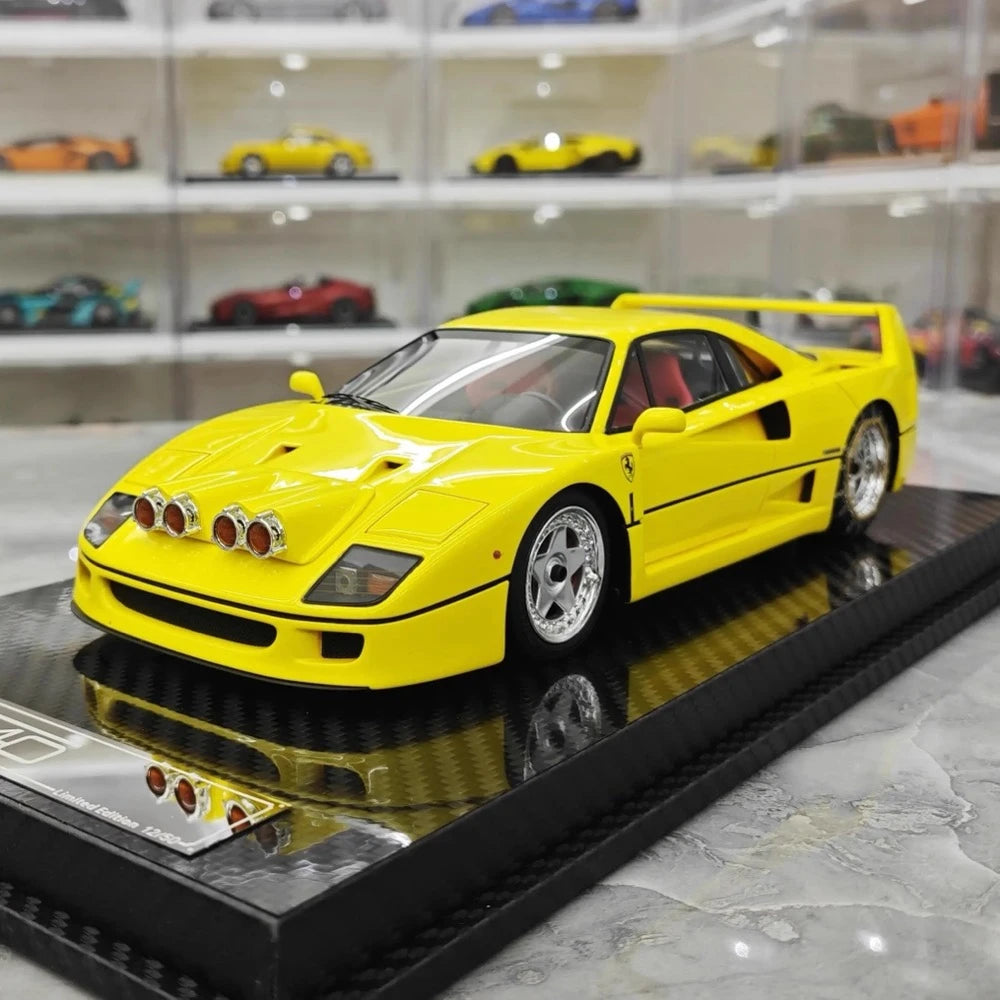 [VIP] 1:18 Ferrari 1989 F40 Snow Edition Yellow Model Car Resin