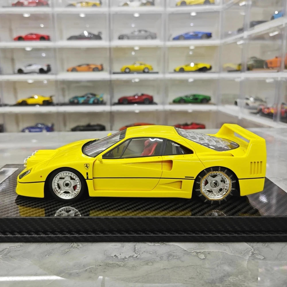 [VIP] 1:18 Ferrari 1989 F40 Snow Edition Yellow Model Car Resin