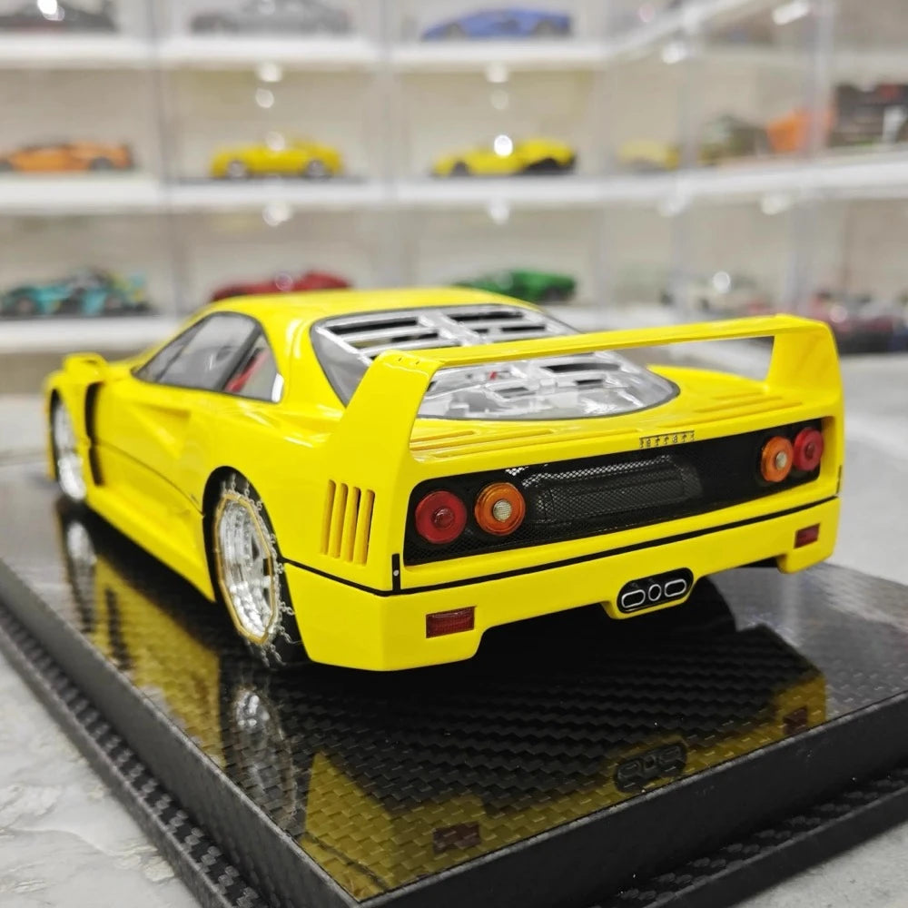 [VIP] 1:18 Ferrari 1989 F40 Snow Edition Yellow Model Car Resin