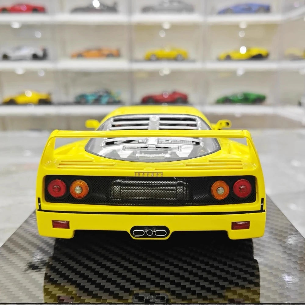[VIP] 1:18 Ferrari 1989 F40 Snow Edition Yellow Model Car Resin