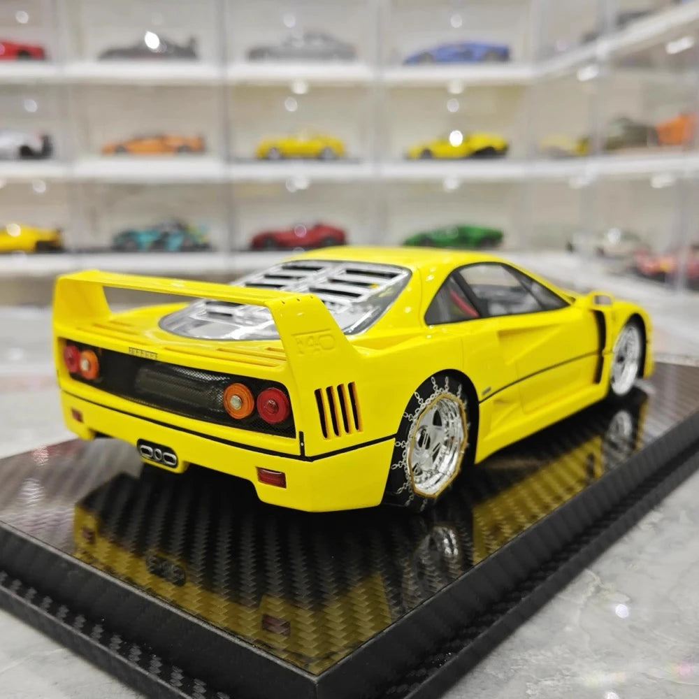 [VIP] 1:18 Ferrari 1989 F40 Snow Edition Yellow Model Car Resin