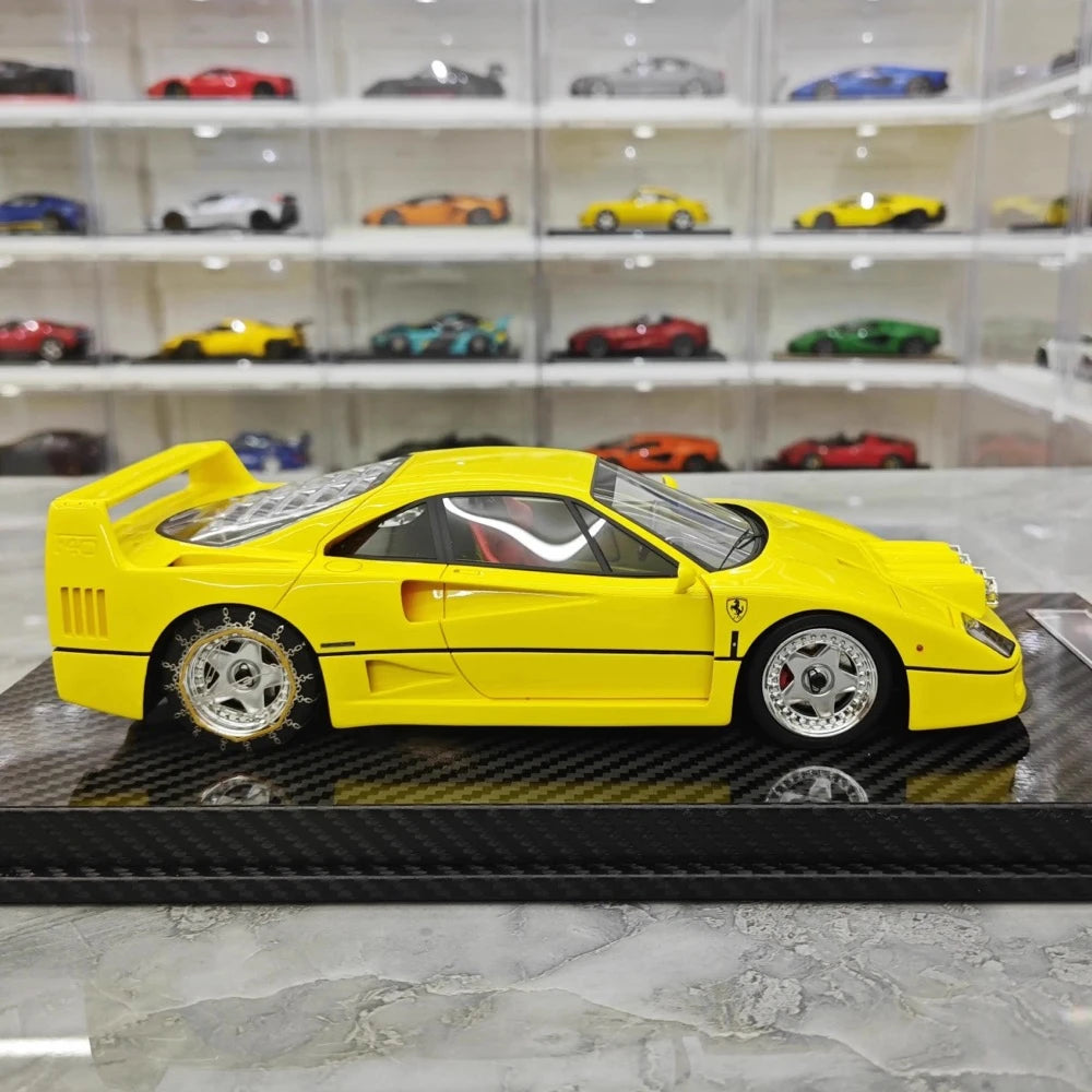 [VIP] 1:18 Ferrari 1989 F40 Snow Edition Yellow Model Car Resin