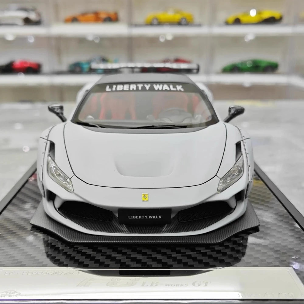 [VIP] 1:18 Ferrari 2019 F8 Tributo LBWK GT Gray Model Car Resin