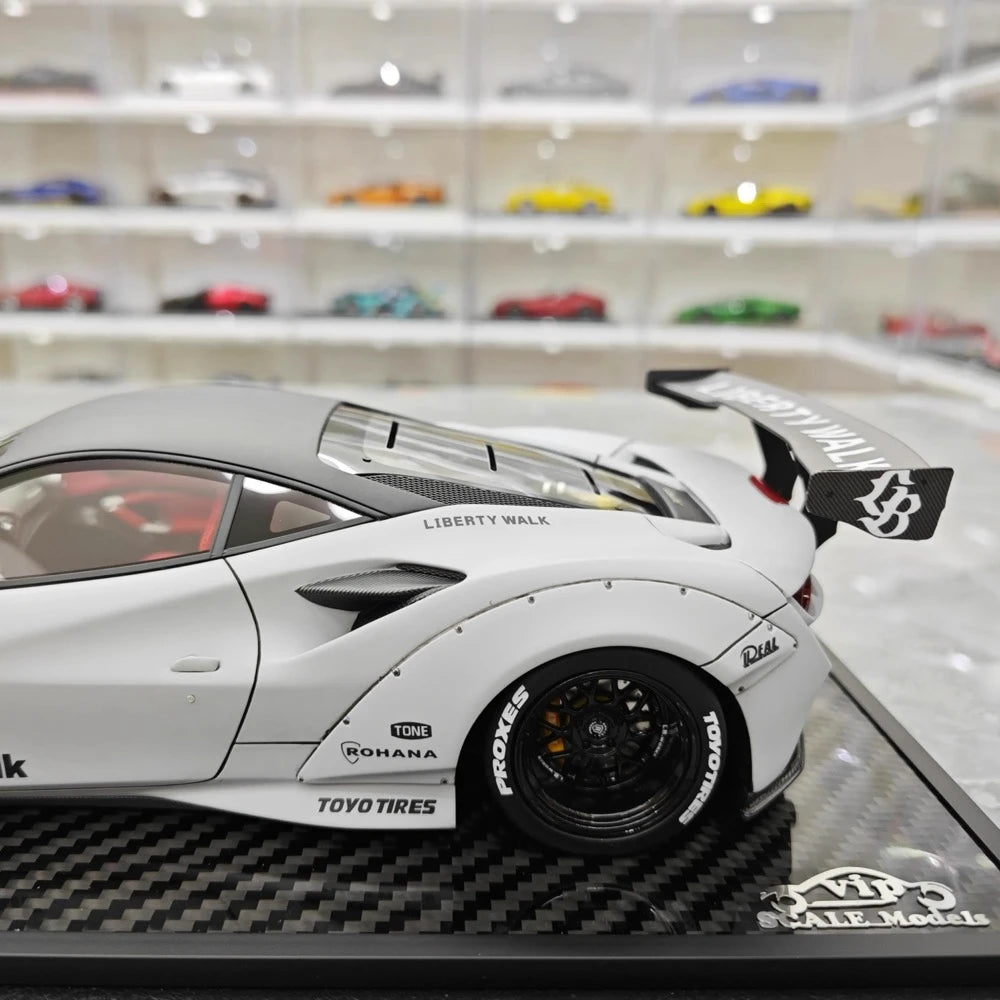 [VIP] 1:18 Ferrari 2019 F8 Tributo LBWK GT Gray Model Car Resin