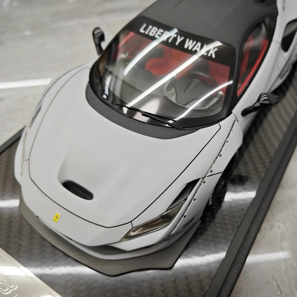 [VIP] 1:18 Ferrari 2019 F8 Tributo LBWK GT Gray Model Car Resin