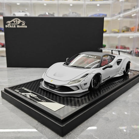 [VIP] 1:18 Ferrari 2019 F8 Tributo LBWK GT Gray Model Car Resin