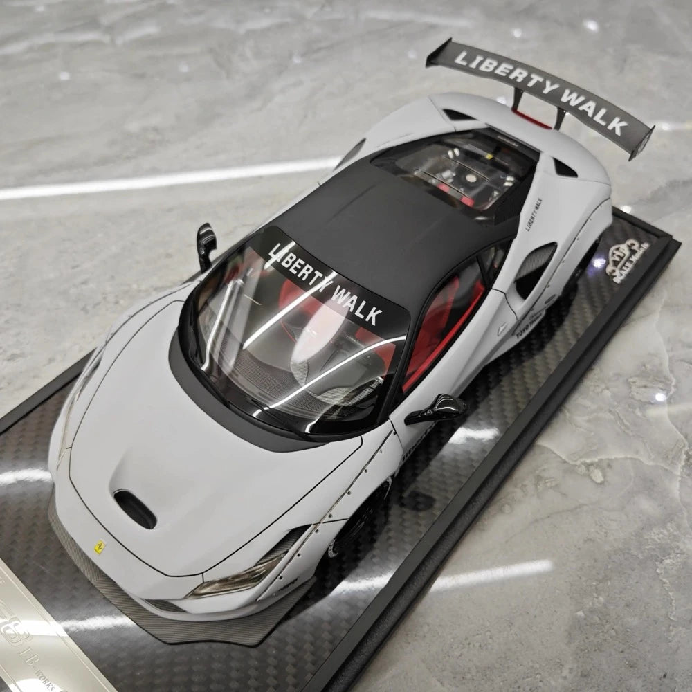 [VIP] 1:18 Ferrari 2019 F8 Tributo LBWK GT Gray Model Car Resin