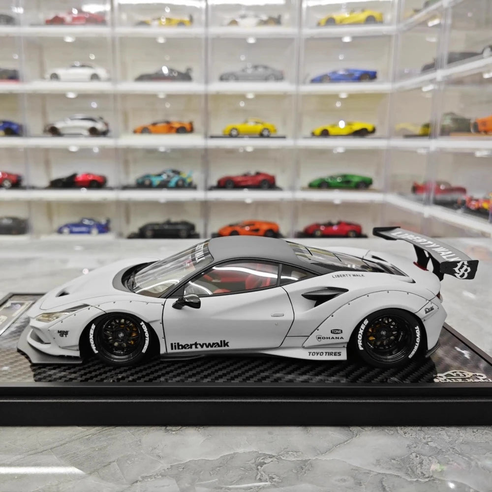 [VIP] 1:18 Ferrari 2019 F8 Tributo LBWK GT Gray Model Car Resin