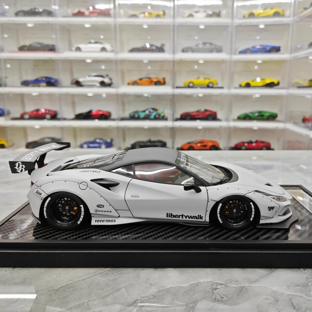 [VIP] 1:18 Ferrari 2019 F8 Tributo LBWK GT Gray Model Car Resin