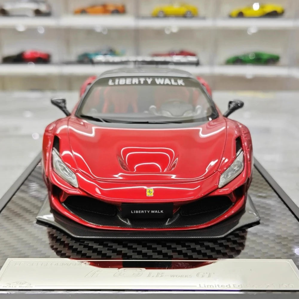 [VIP] 1:18 Ferrari 2019 F8 Tributo LBWK GT rosso modellino di auto resina