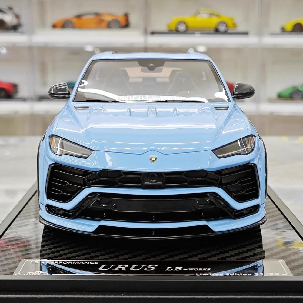 [VIP] 1:18 Lamborghini 2018 Urus LBWK Widebody Blue Model Car Resin