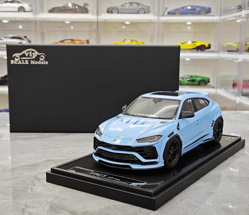 [VIP] 1:18 Lamborghini 2018 Urus LBWK Widebody Blue Model Car Resin