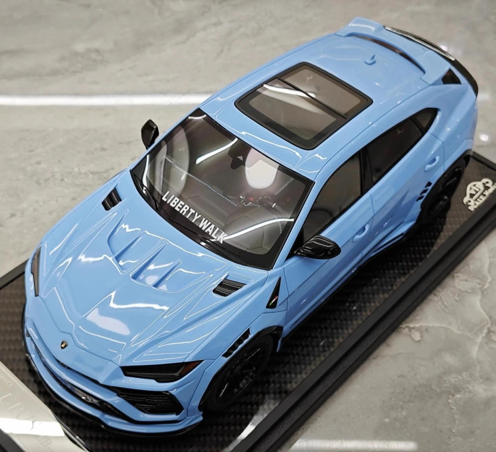 [VIP] 1:18 Lamborghini 2018 Urus LBWK Widebody Blue Model Car Resin