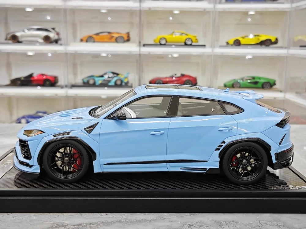 [VIP] 1:18 Lamborghini 2018 Urus LBWK Widebody Blue Model Car Resin