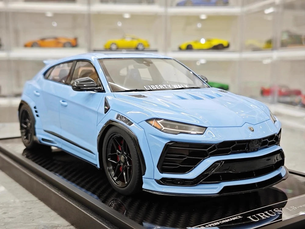 [VIP] 1:18 Lamborghini 2018 Urus LBWK Widebody Blue Model Car Resin