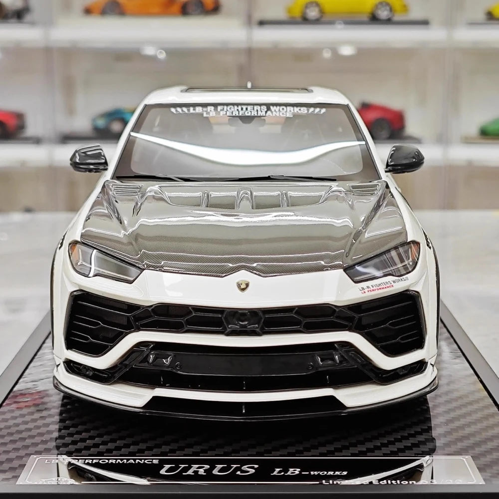 [VIP] 1:18 Lamborghini 2018 Urus LBWK Widebody White Model Car Resin