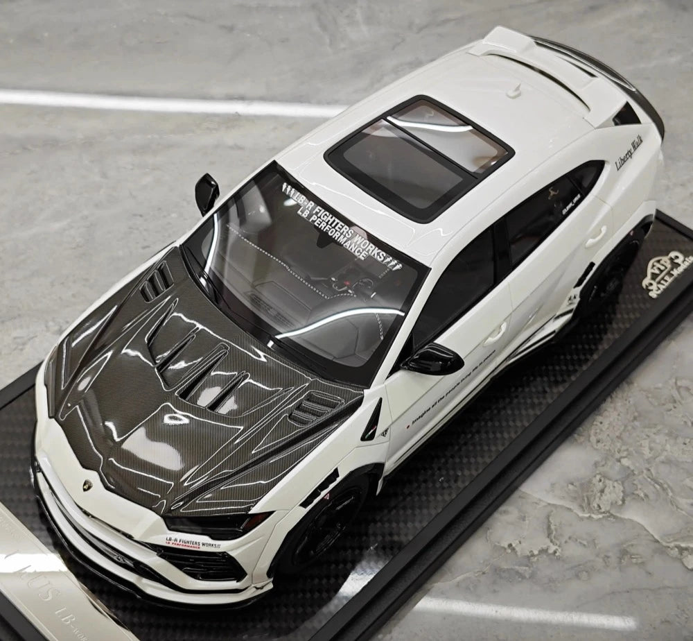 [VIP] 1:18 Lamborghini 2018 Urus LBWK Widebody White Model Car Resin