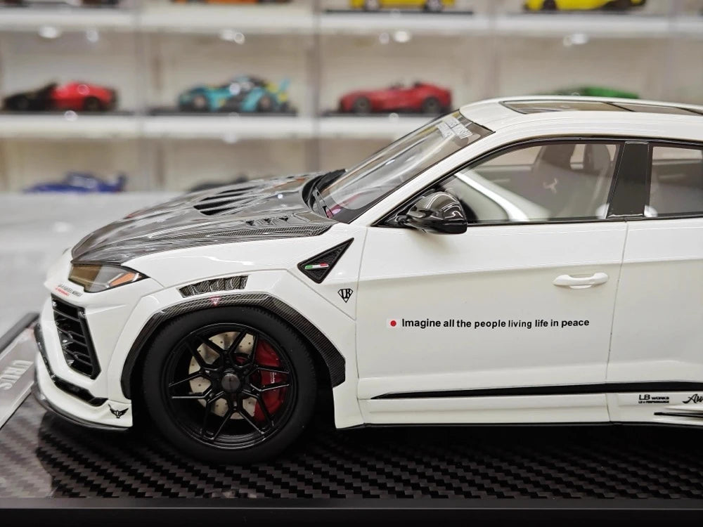 [VIP] 1:18 Lamborghini 2018 Urus LBWK Widebody White Model Car Resin