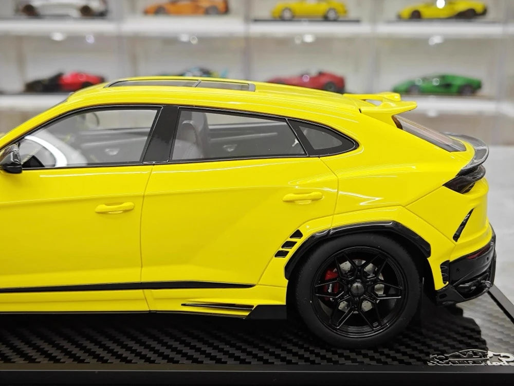 [VIP] 1:18 Lamborghini 2018 Urus LBWK Widebody jaune voiture miniature Resin
