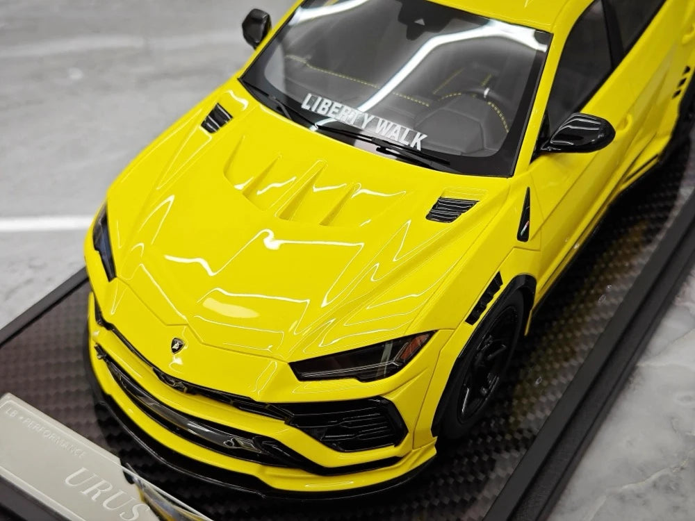[VIP] 1:18 Lamborghini 2018 Urus LBWK Widebody jaune voiture miniature Resin