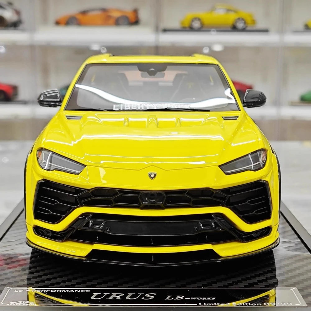 [VIP] 1:18 Lamborghini 2018 Urus LBWK Widebody jaune voiture miniature Resin