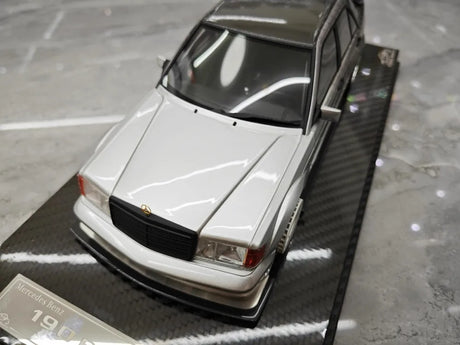 [VIP] 1:18 Mercedes-Benz 1990 W201 190E 2.5-16 Evo 2 A$AP Rocky Silver Star Model Car Resin