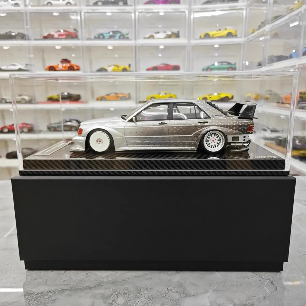 [VIP] 1:18 Mercedes-Benz 1990 W201 190E 2.5-16 Evo 2 A$AP Rocky Silver Star Model Car Resin