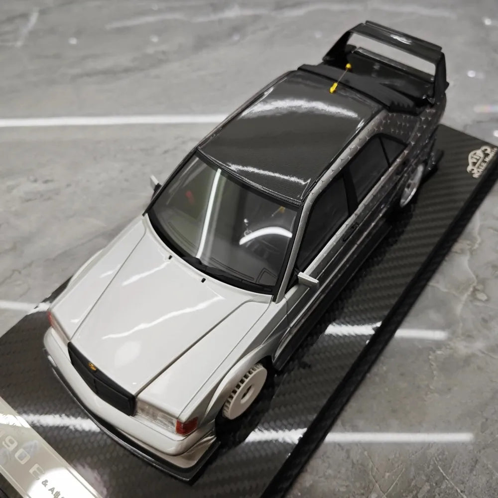 [VIP] 1:18 Mercedes-Benz 1990 W201 190E 2.5-16 Evo 2 A$AP Rocky Silver Star Model Car Resin